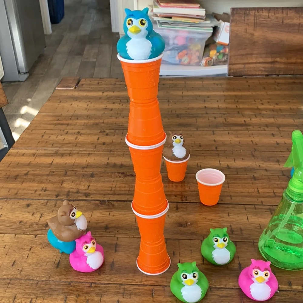 Owls and Cups with Water Bottle Sensory Bag